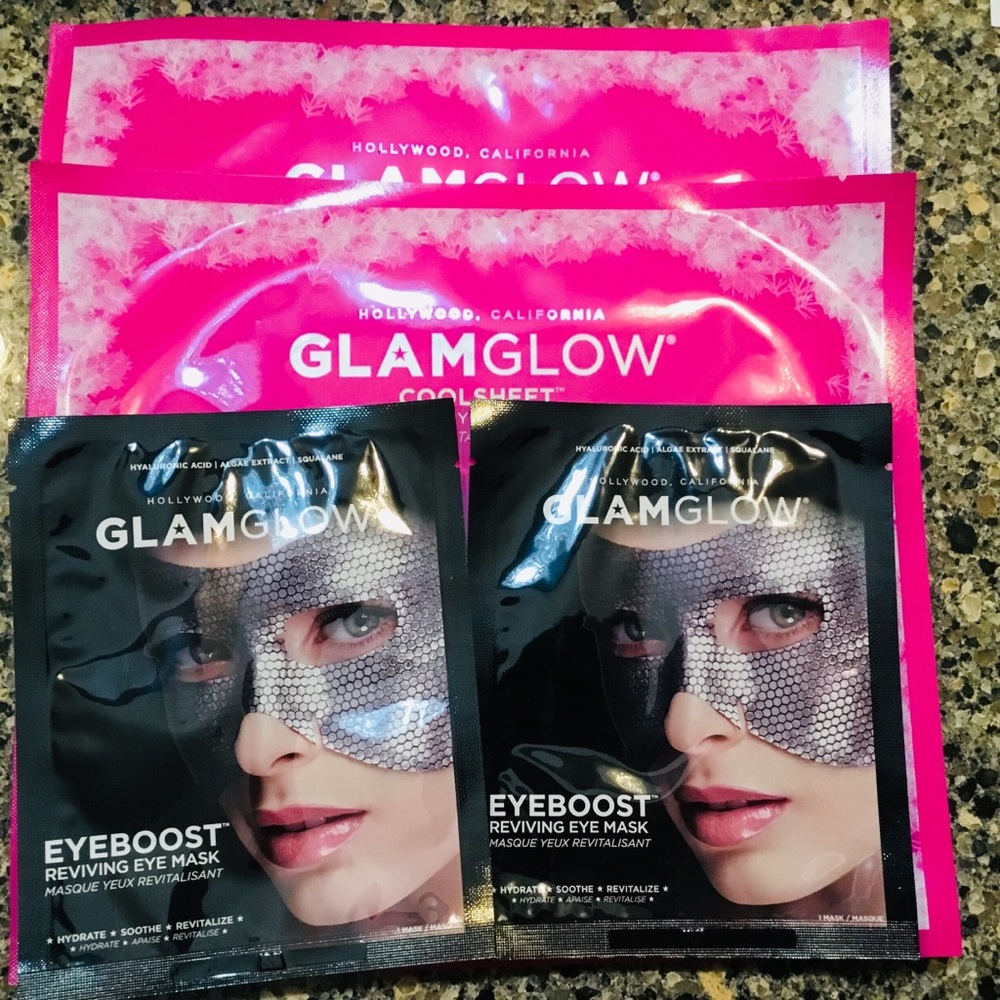 GlamGlow Glowsheet, Glowlace Eyeboost Face Masks - Picture 2 of 8